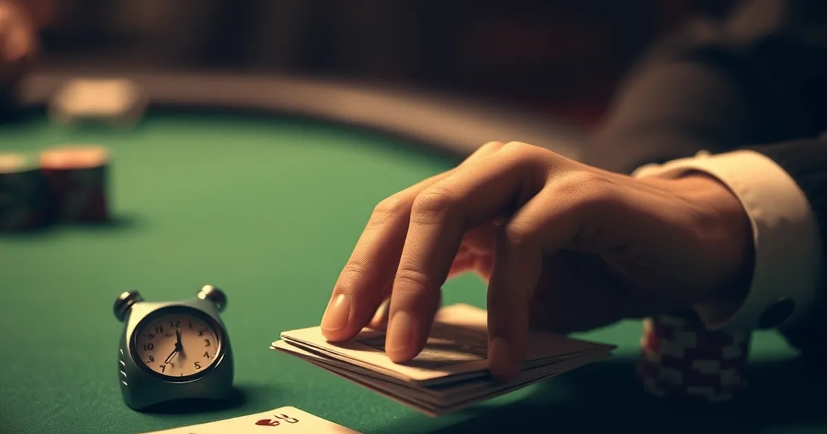 Poker time bank drains at 8 seconds, and 54% fold instead