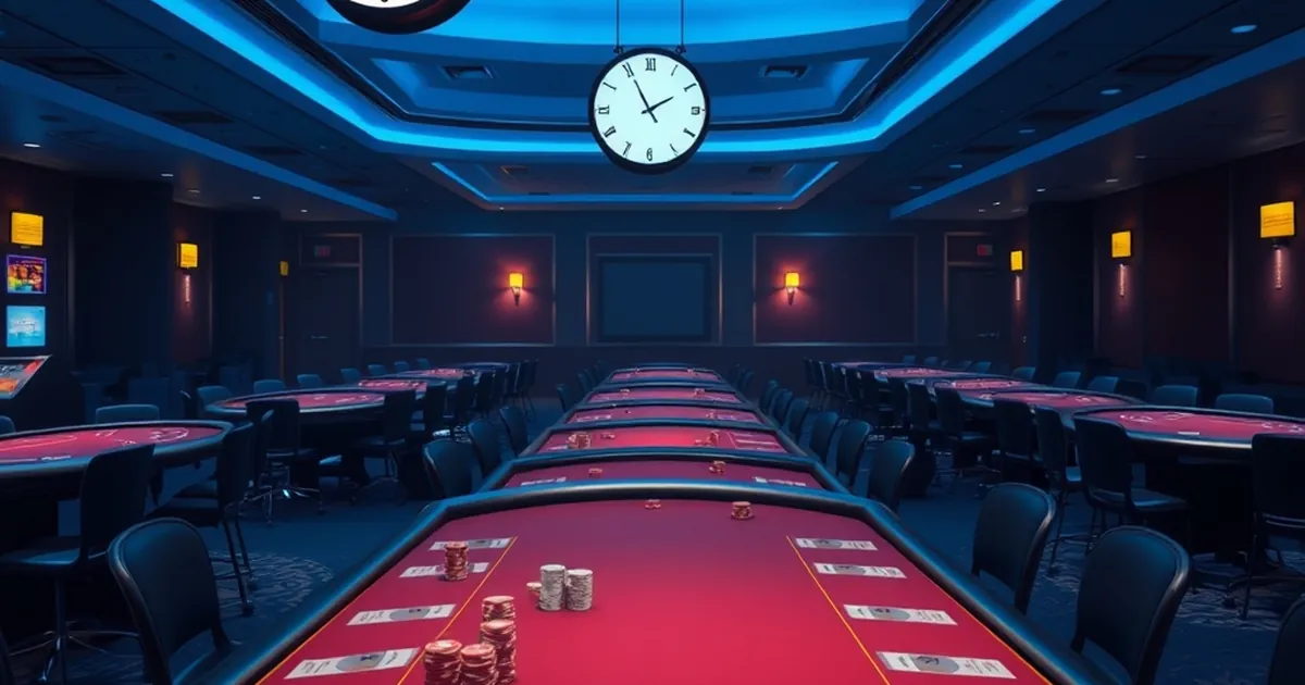 Tournament lobbies empty 38% faster after the blind clock hides