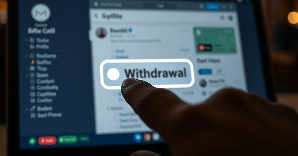 Withdrawal button greys out 9 seconds before the player commits